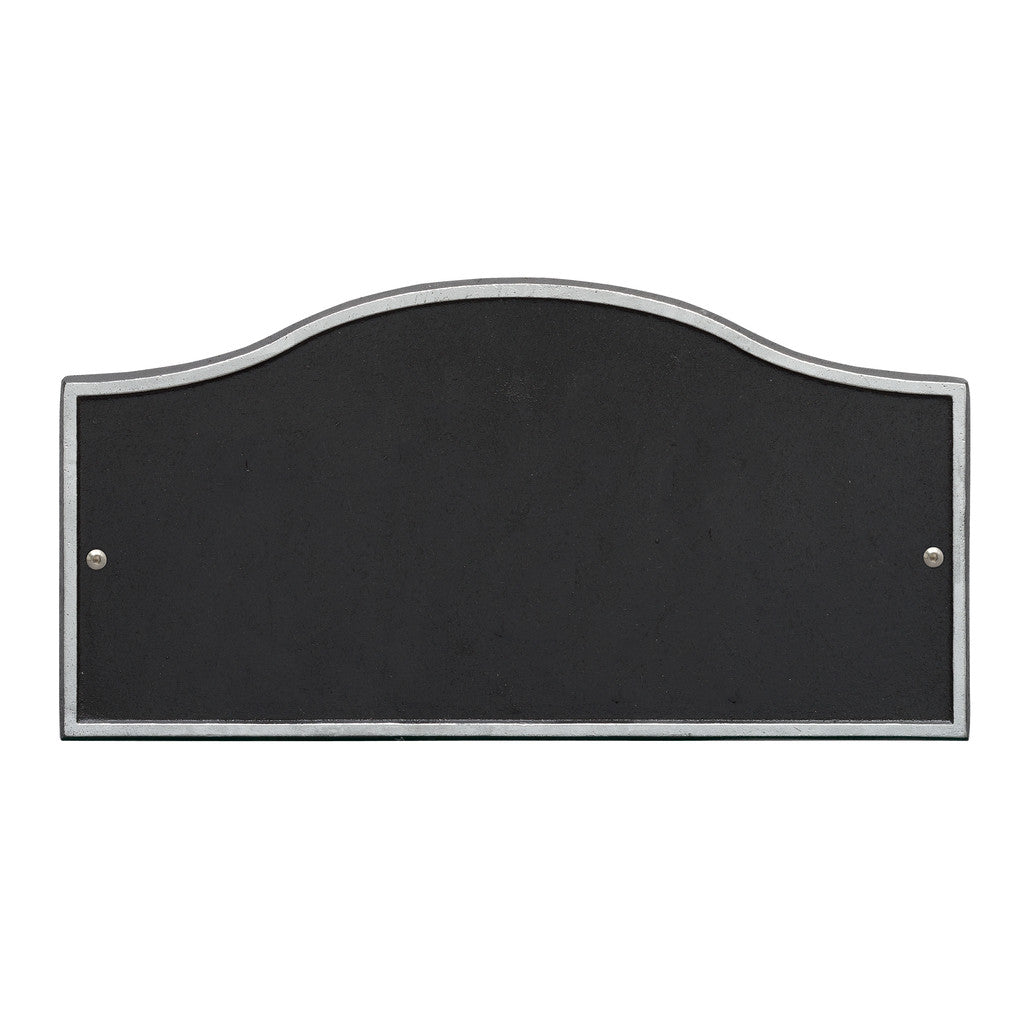 Address Plaque with Gentle Arch Top Displays House Number and Street