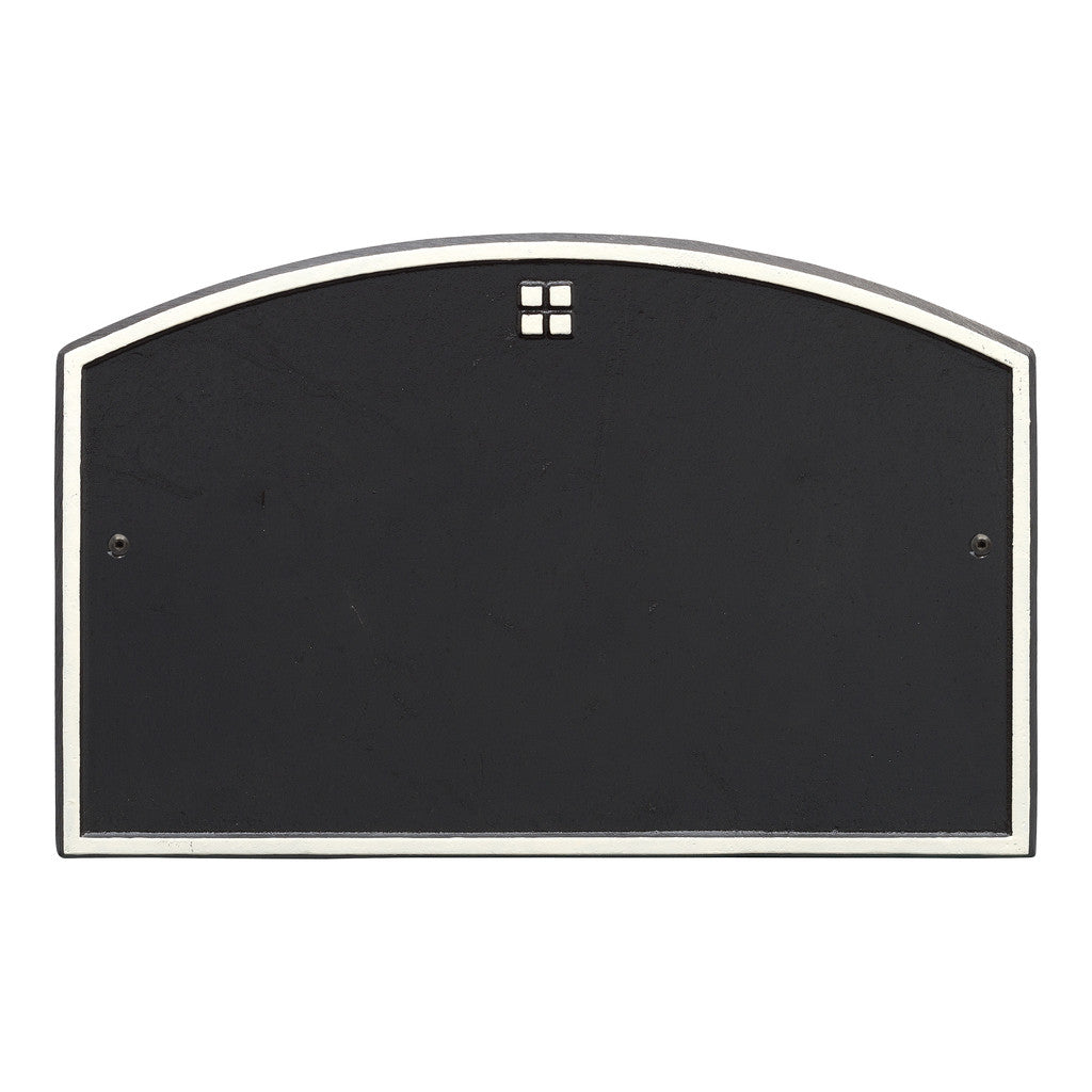 Address Plaque With Grid Emblem