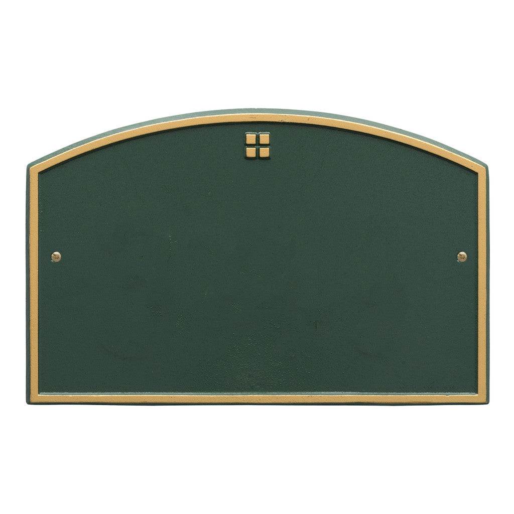 Address Plaque With Grid Emblem