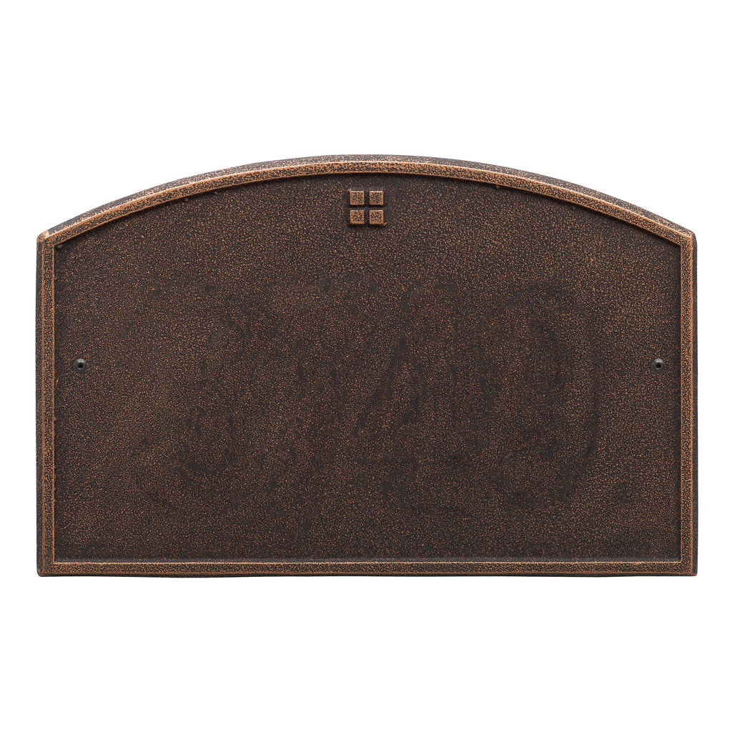 Address Plaque With Grid Emblem