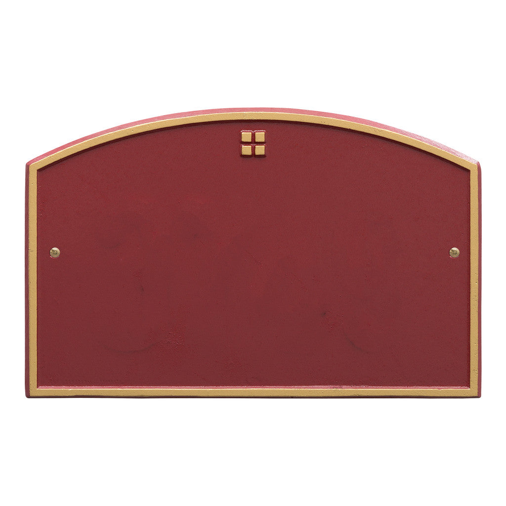 Address Plaque With Grid Emblem