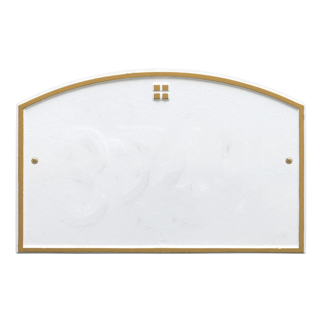 Address Plaque With Grid Emblem