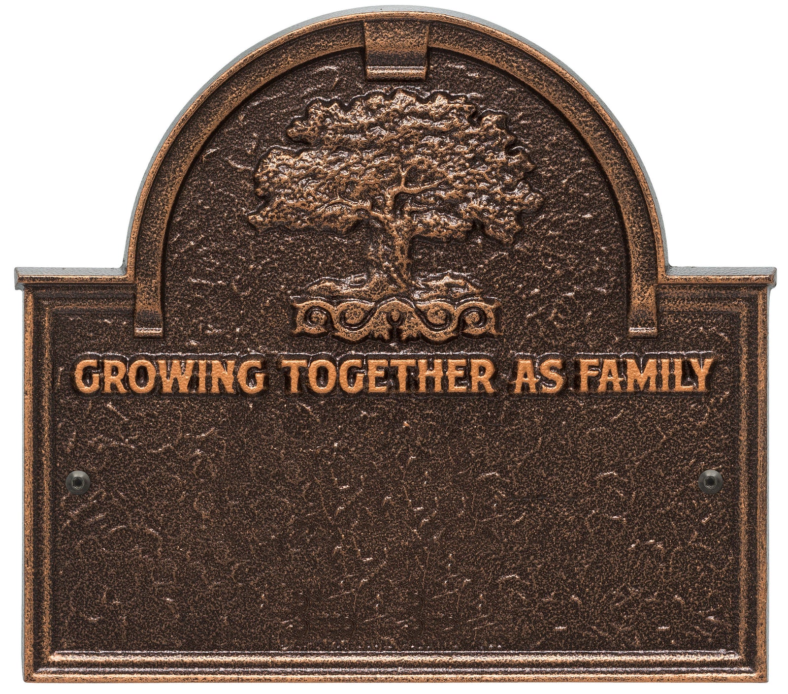 Family Plaque with Name and Date Established - Growing Together As Family