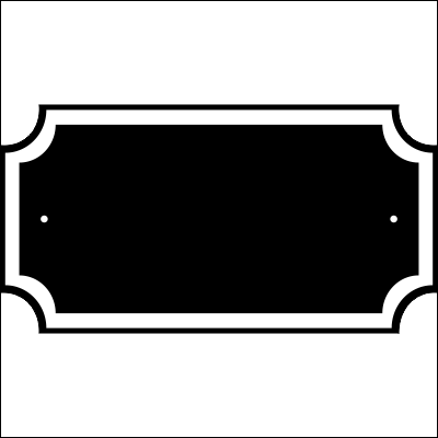Address Plaque with Cut Corners