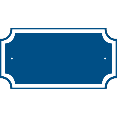 Address Plaque with Cut Corners
