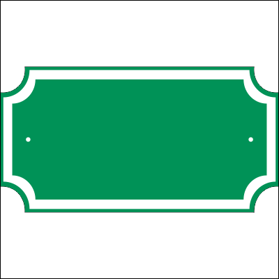 Address Plaque with Cut Corners