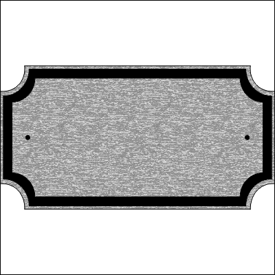 Address Plaque with Cut Corners