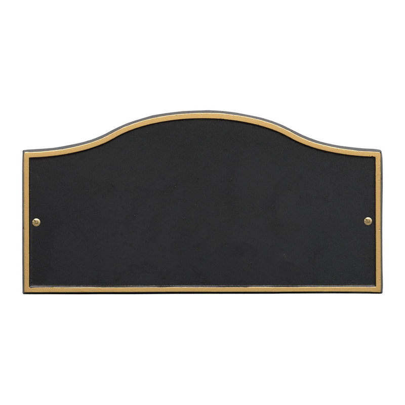 Address Plaque with Gentle Arch Top Displays House Number and Street