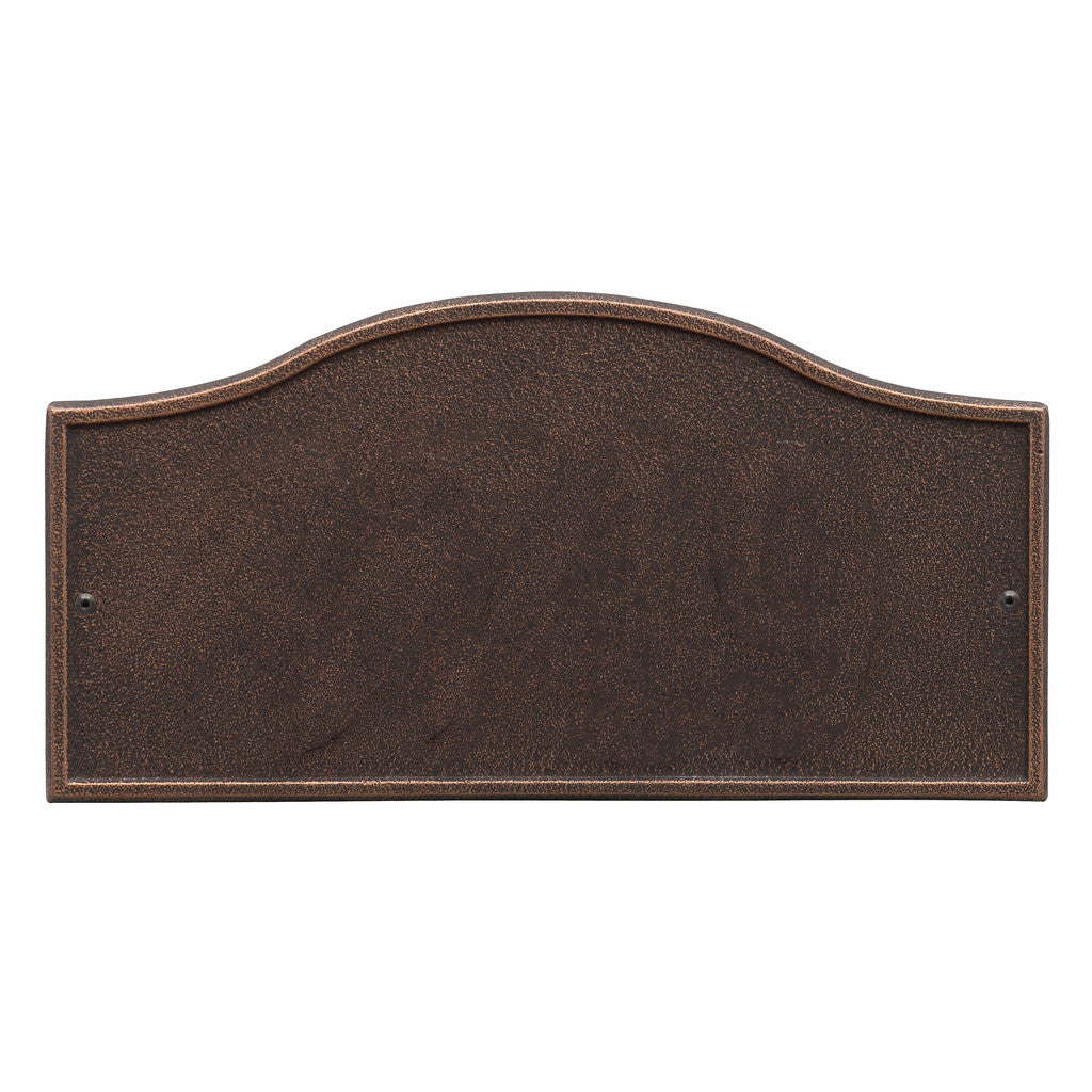 Address Plaque with Gentle Arch Top Displays House Number and Street