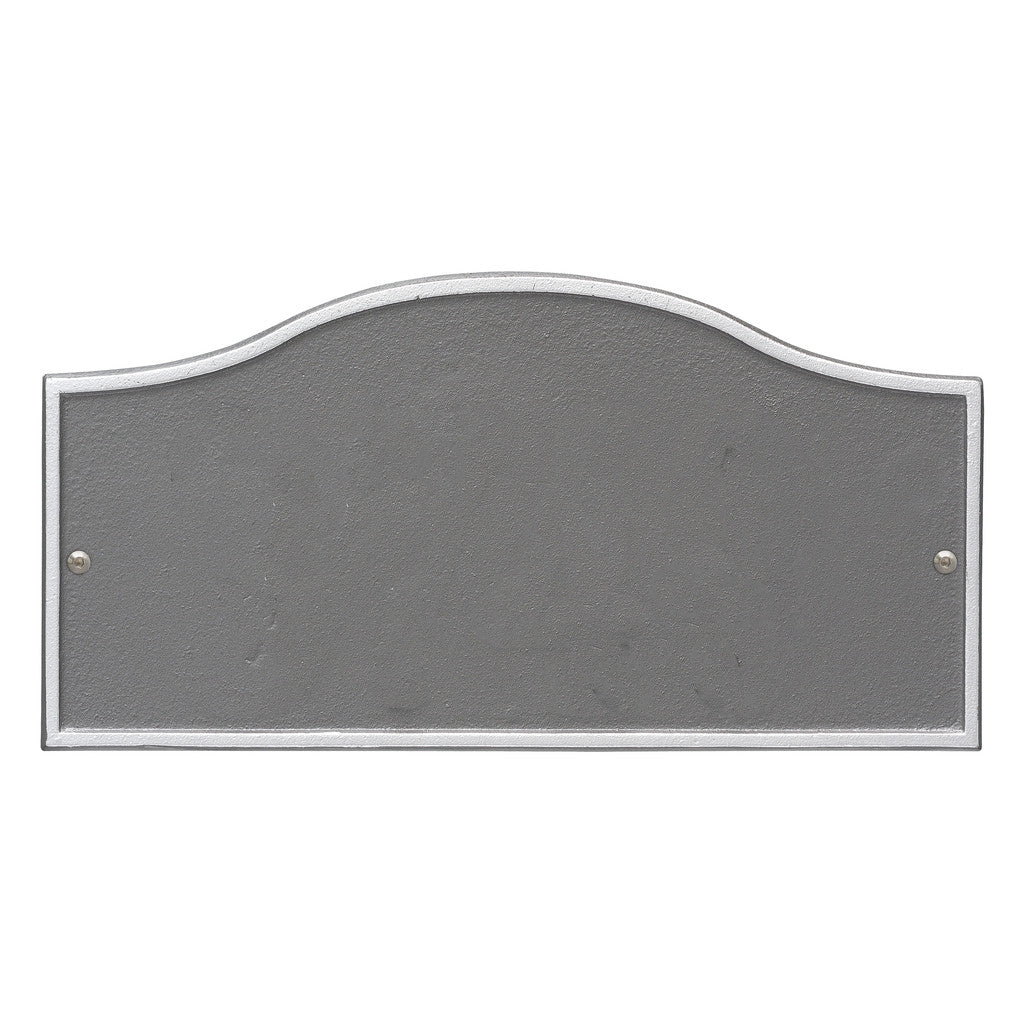 Address Plaque with Gentle Arch Top Displays House Number and Street