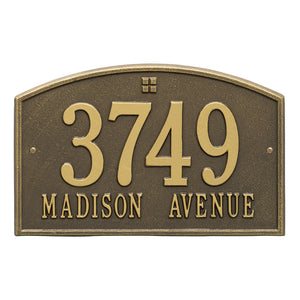 Address Plaque With Grid Emblem