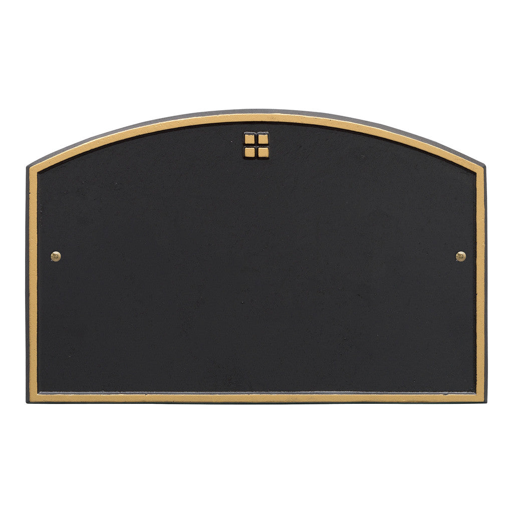 Address Plaque With Grid Emblem