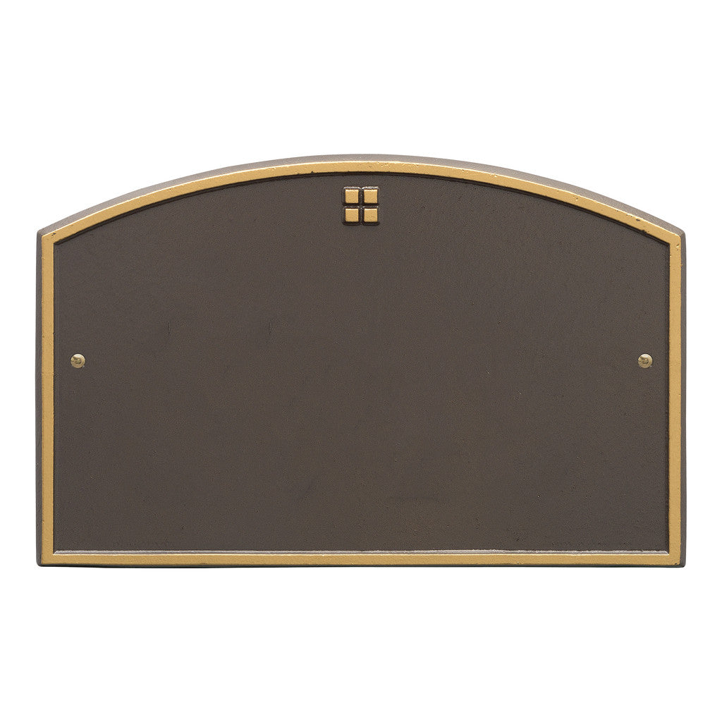 Address Plaque With Grid Emblem