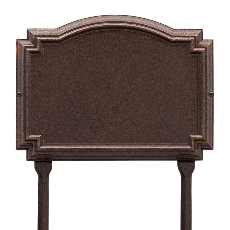Address Sign for Lawn Mounting with House Number and Street Name
