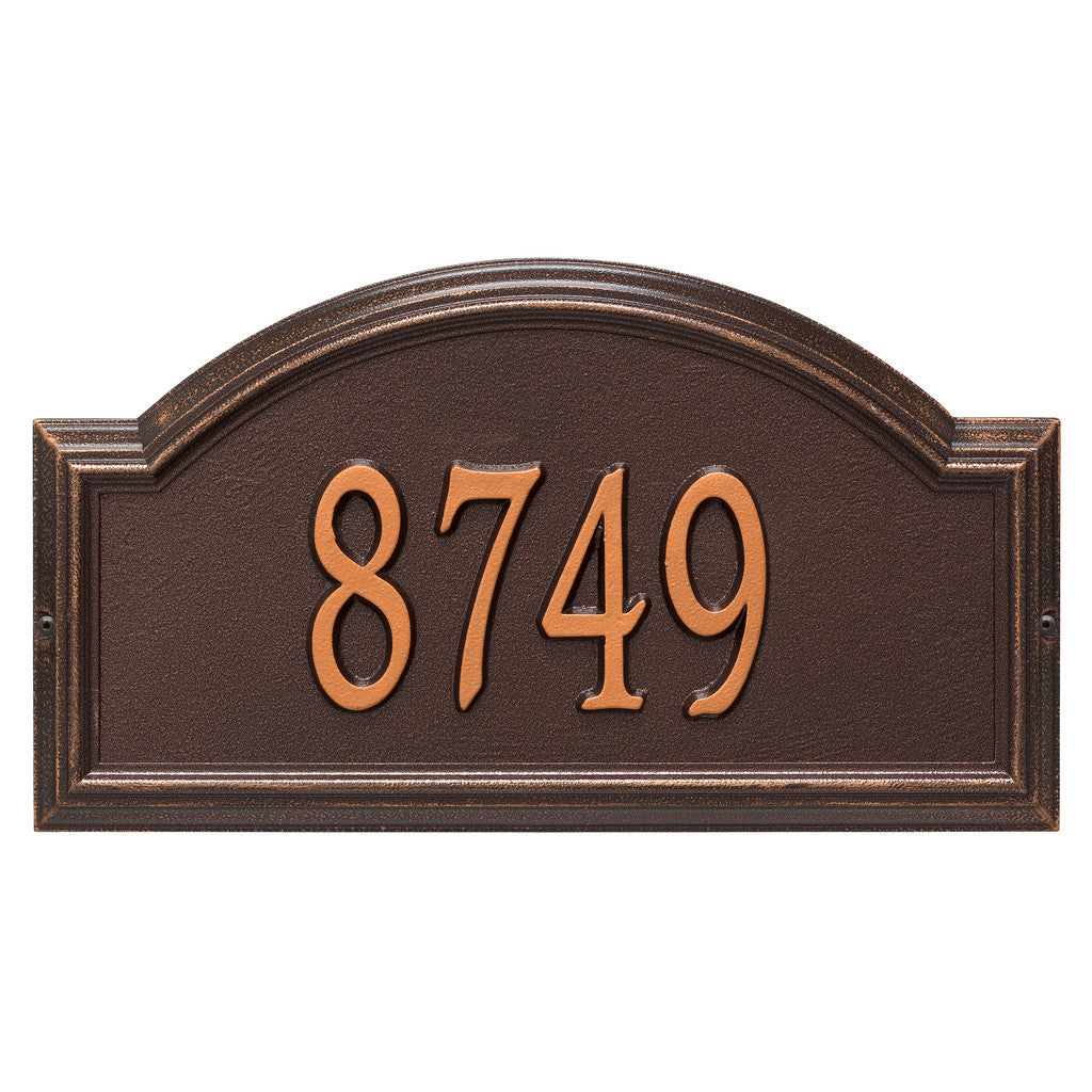 Custom Address Plaque - Arch Shape Aluminum House Number Plaque