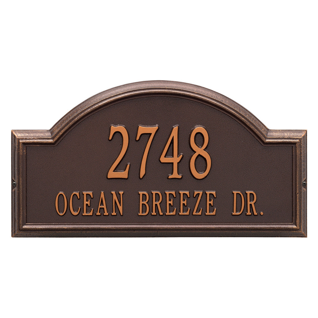 Alluring Arch Estate Address Plaque with Two Lines