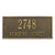 Rectangle Address Plaque with House Number and Street Name