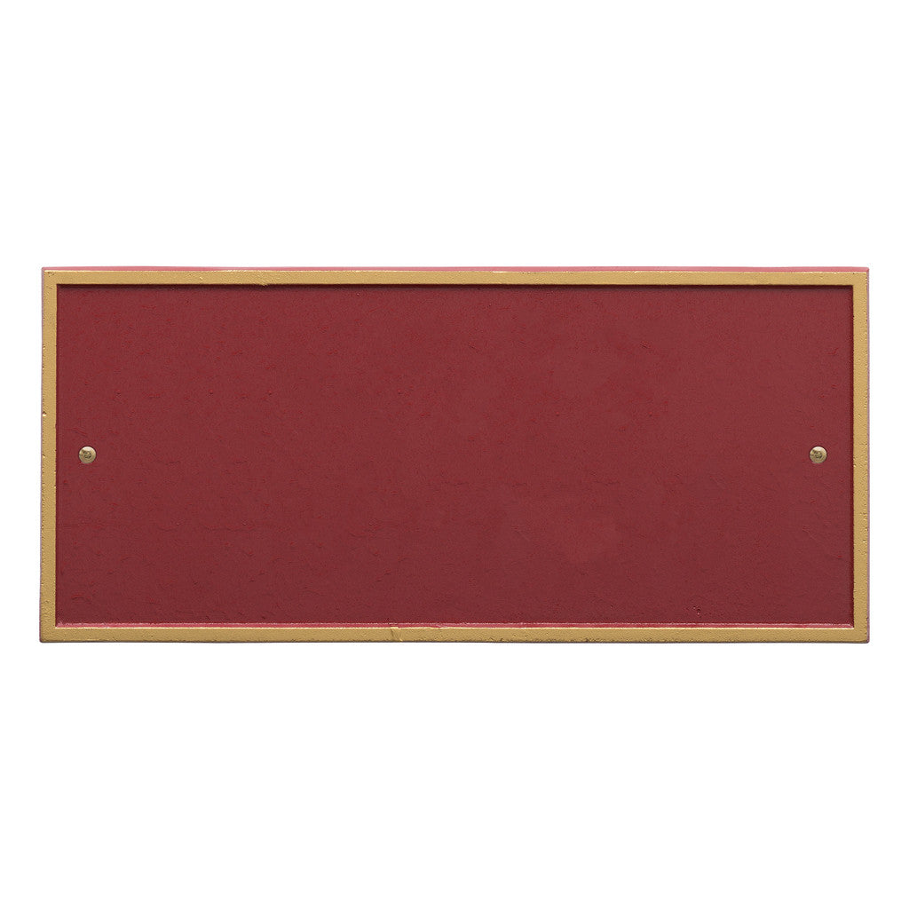 Rectangle Address Plaque with House Number and Street Name
