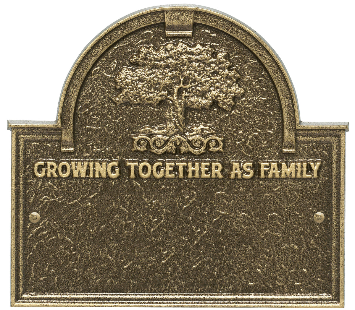 Family Plaque with Name and Date Established - Growing Together As Family