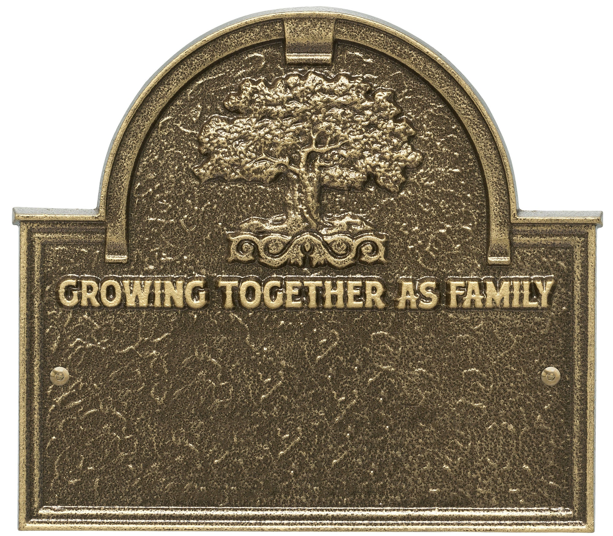 Family Plaque with Name and Date Established - Growing Together As Family