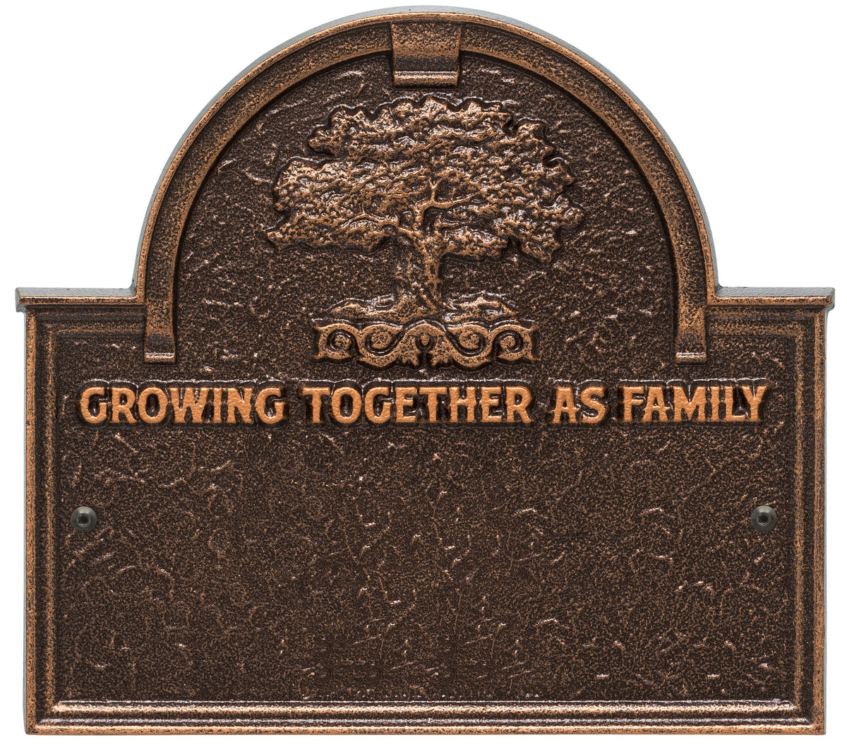 Family Plaque with Name and Date Established - Growing Together As Family