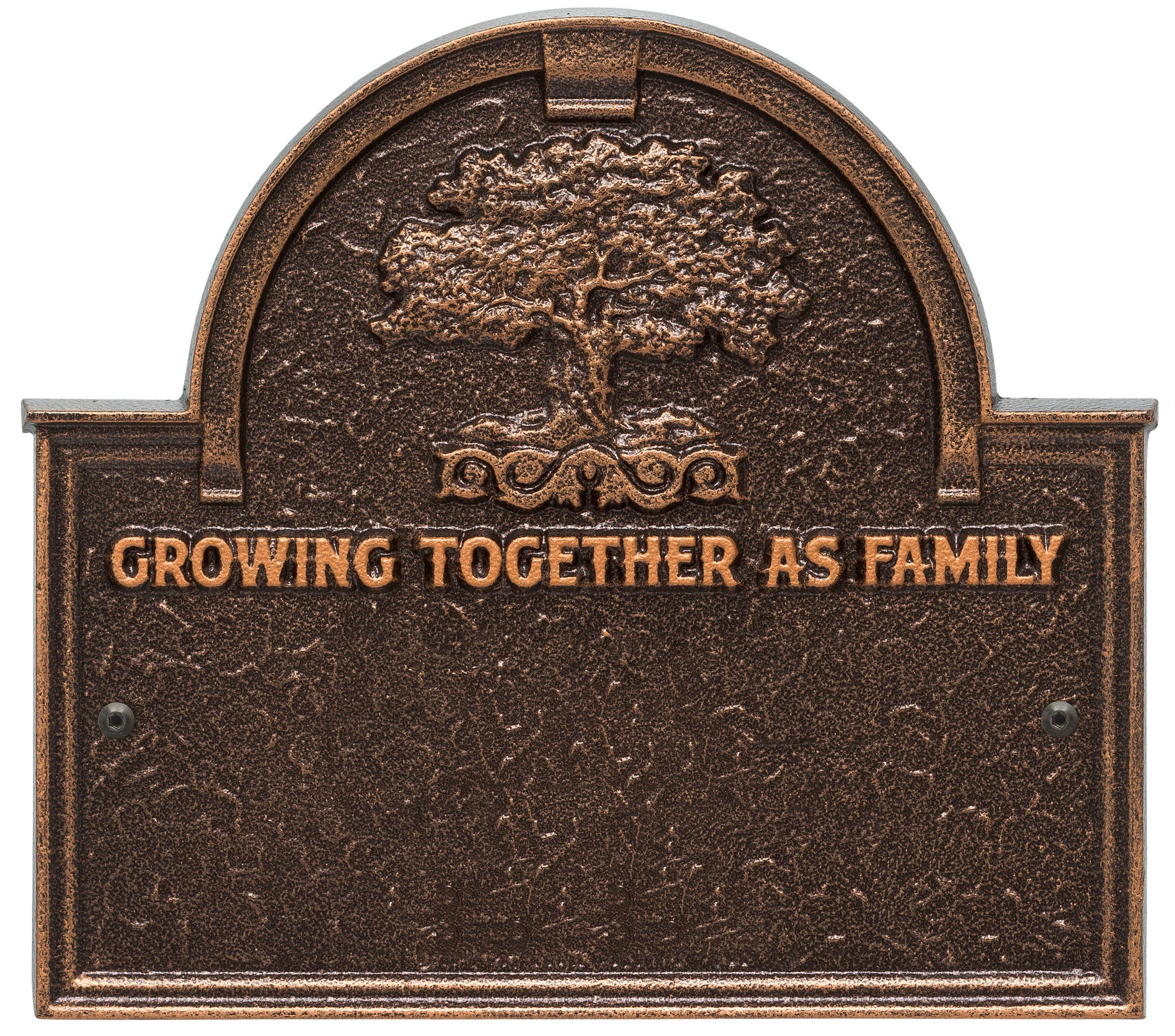 Family Plaque with Name and Date Established - Growing Together As Family