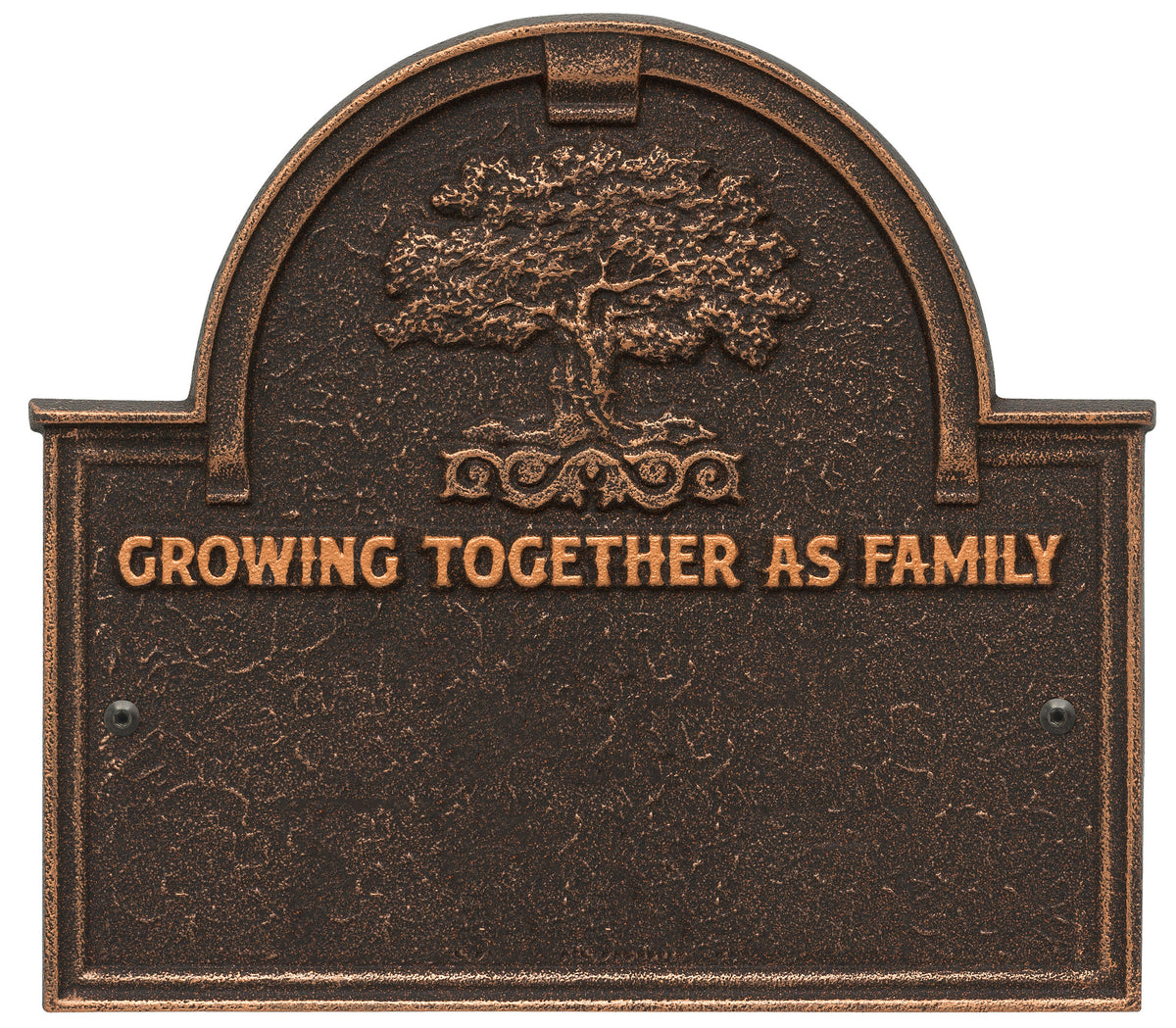 Family Plaque with Name and Date Established - Growing Together As Family