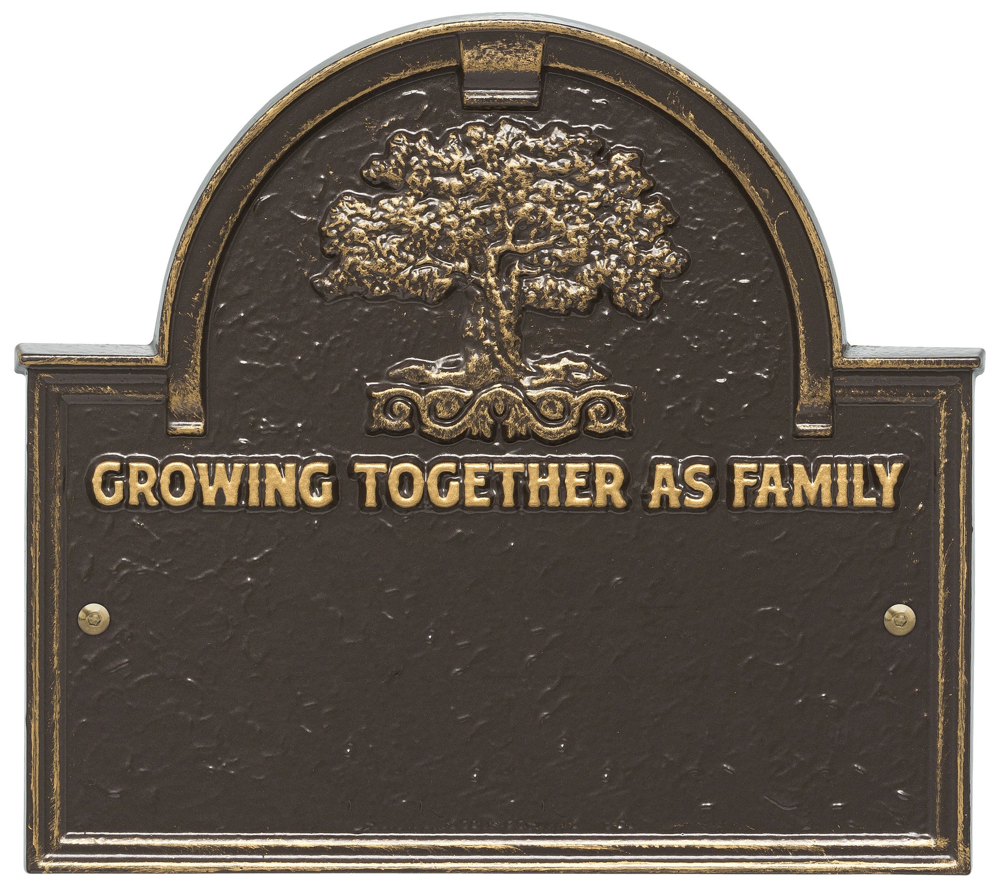 Family Plaque with Name and Date Established - Growing Together As Family