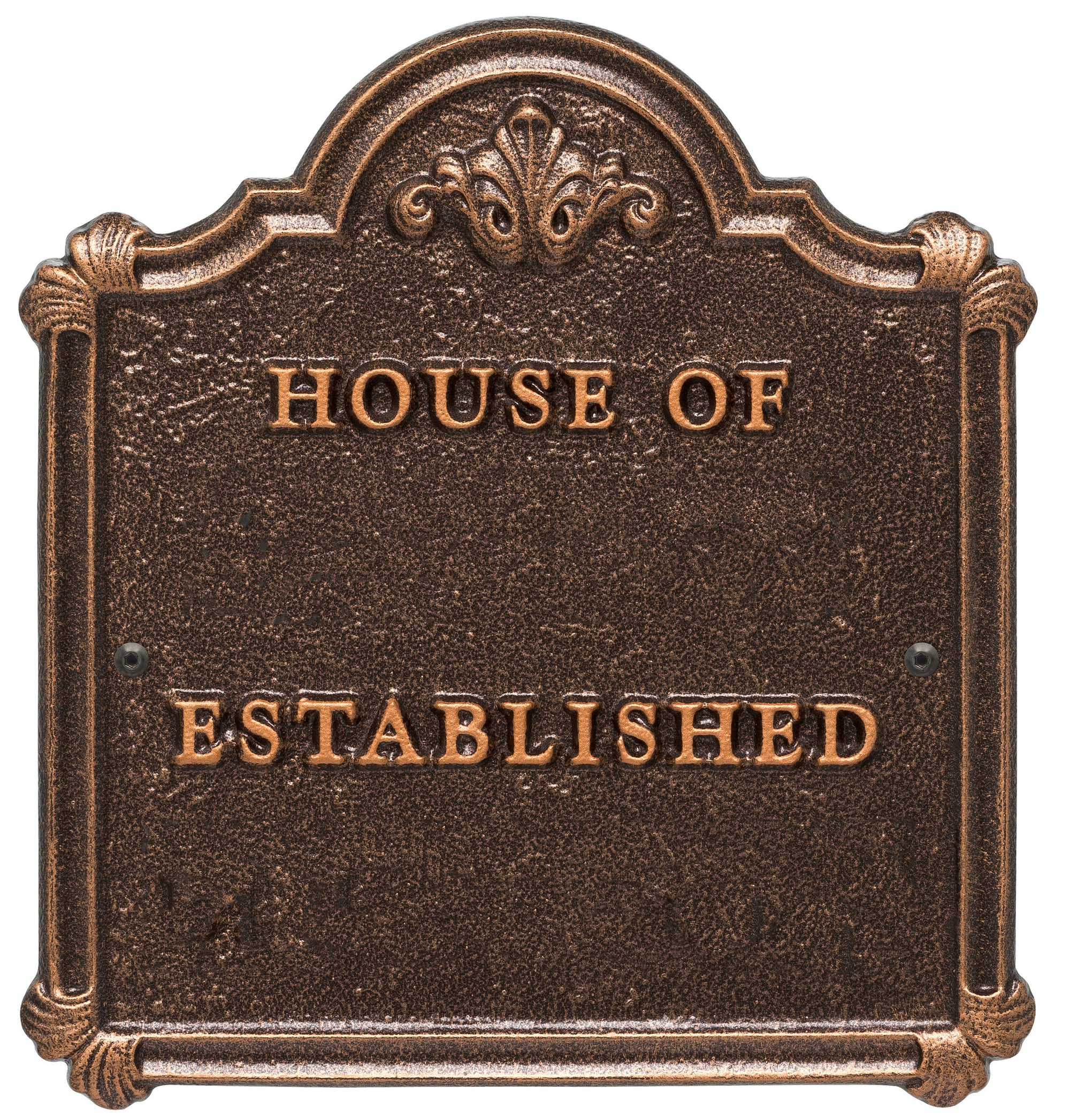House Of Plaque with Established Date