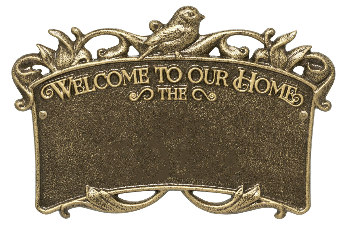 Welcome to Our Home Plaque