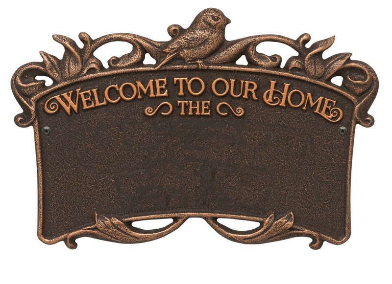 Welcome to Our Home Plaque