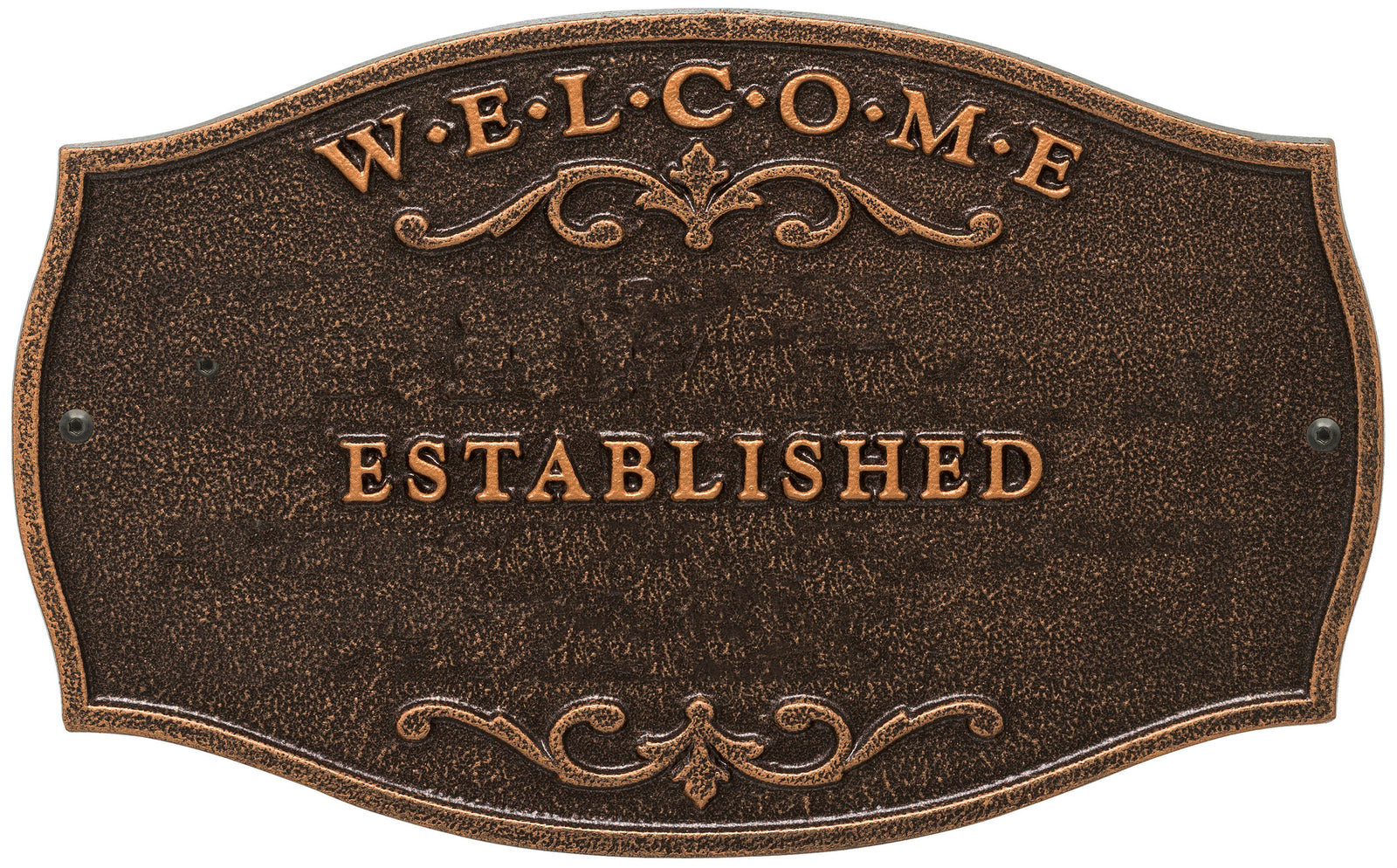 Welcome Plaque with Family Name and Established Date