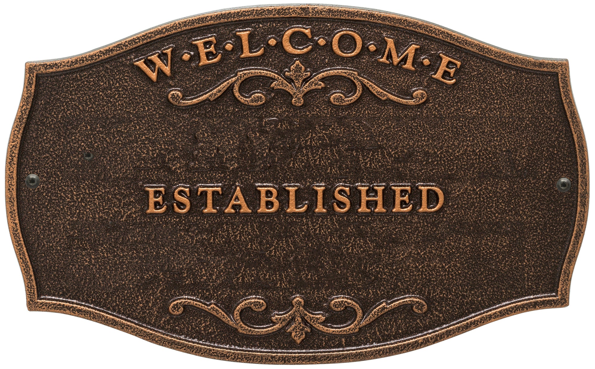 Welcome Plaque with Family Name and Established Date