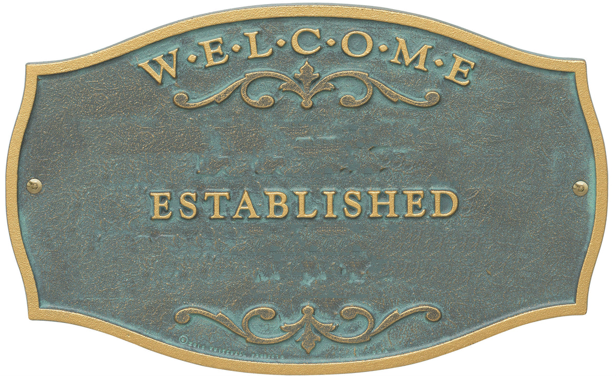 Welcome Plaque with Family Name and Established Date