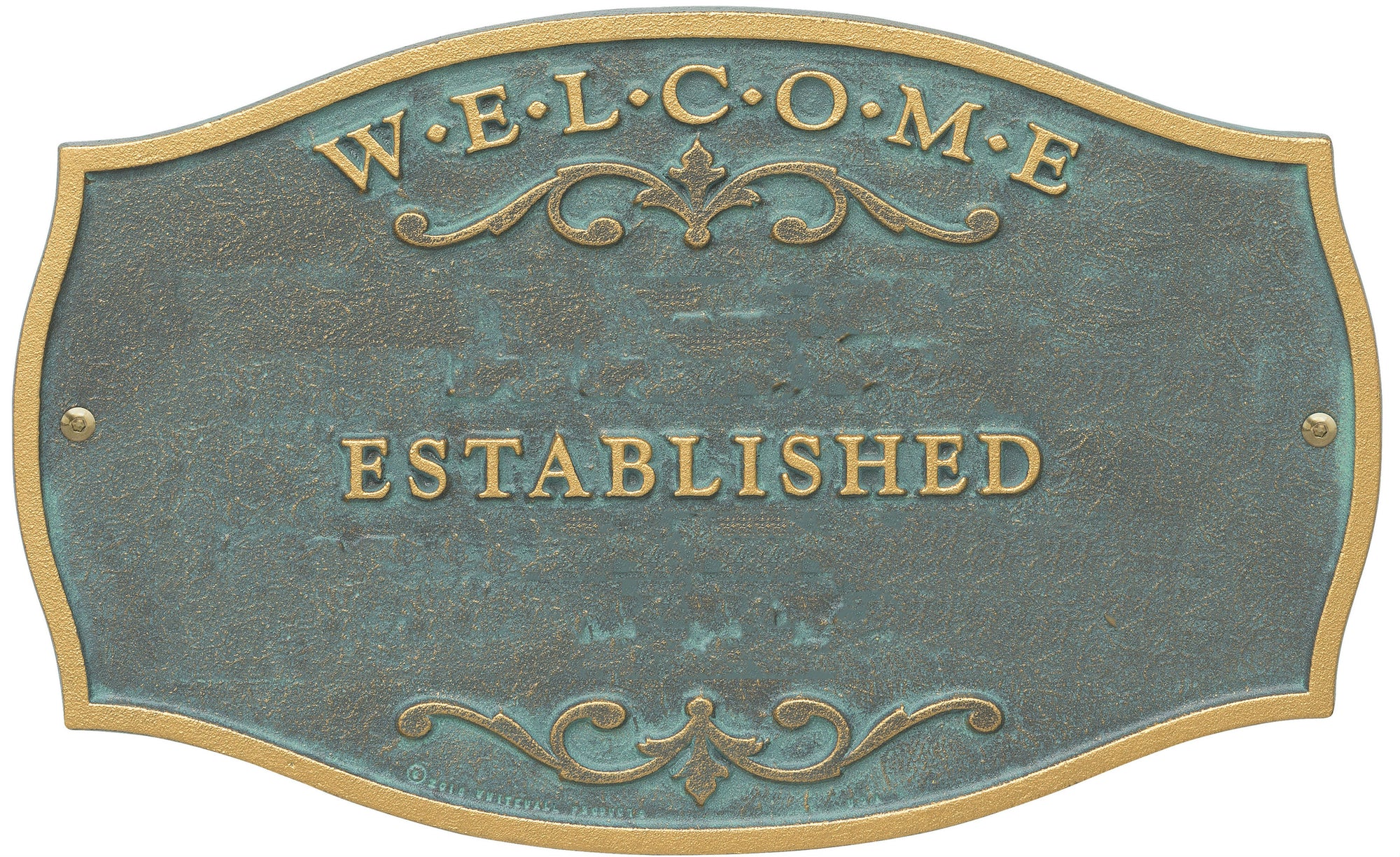 Welcome Plaque with Family Name and Established Date