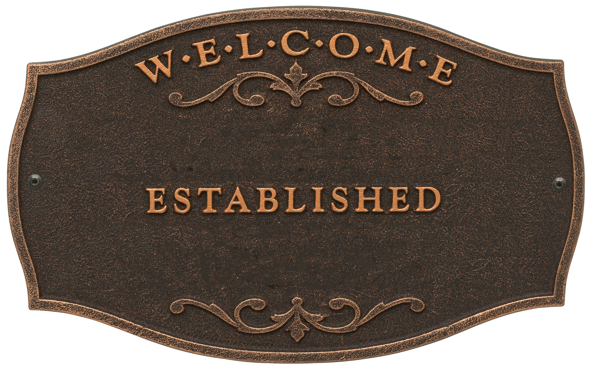 Welcome Plaque with Family Name and Established Date