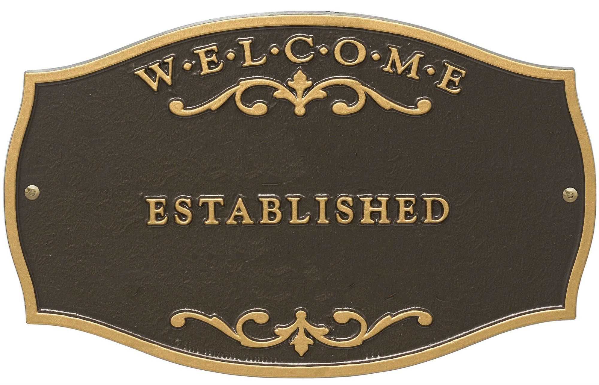 Welcome Plaque with Family Name and Established Date
