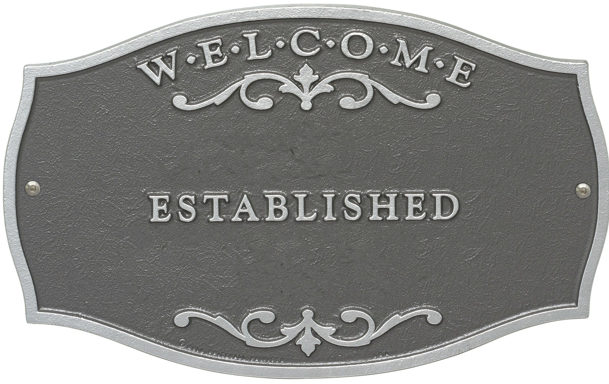 Welcome Plaque with Family Name and Established Date
