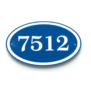 Oval House Number Sign