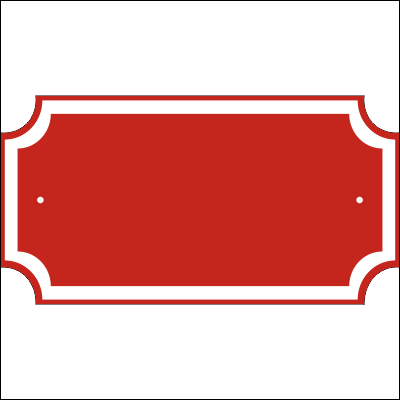 Address Plaque with Cut Corners